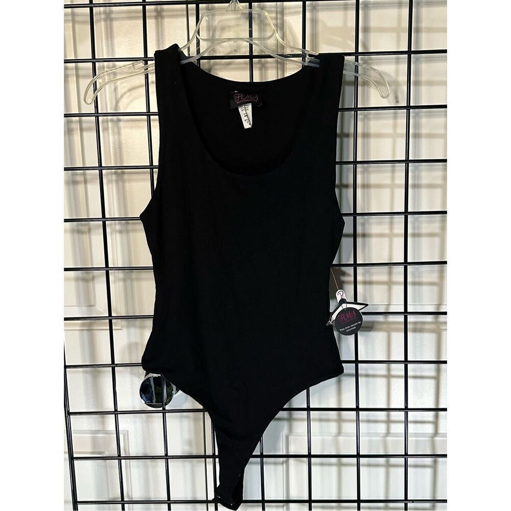 Hot Miami Styles Black Bodysuit‎ NWT sz medium